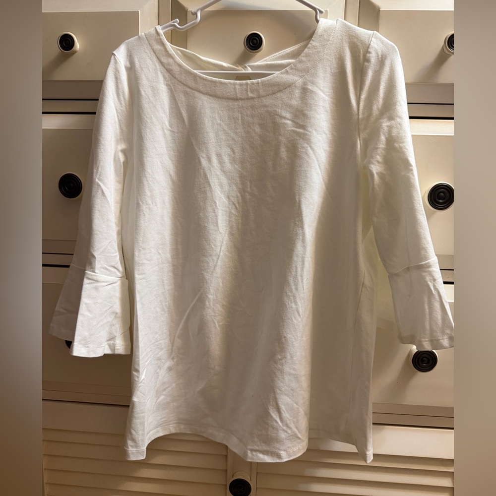 Kim Rogers White 3/4 Sleeve Top